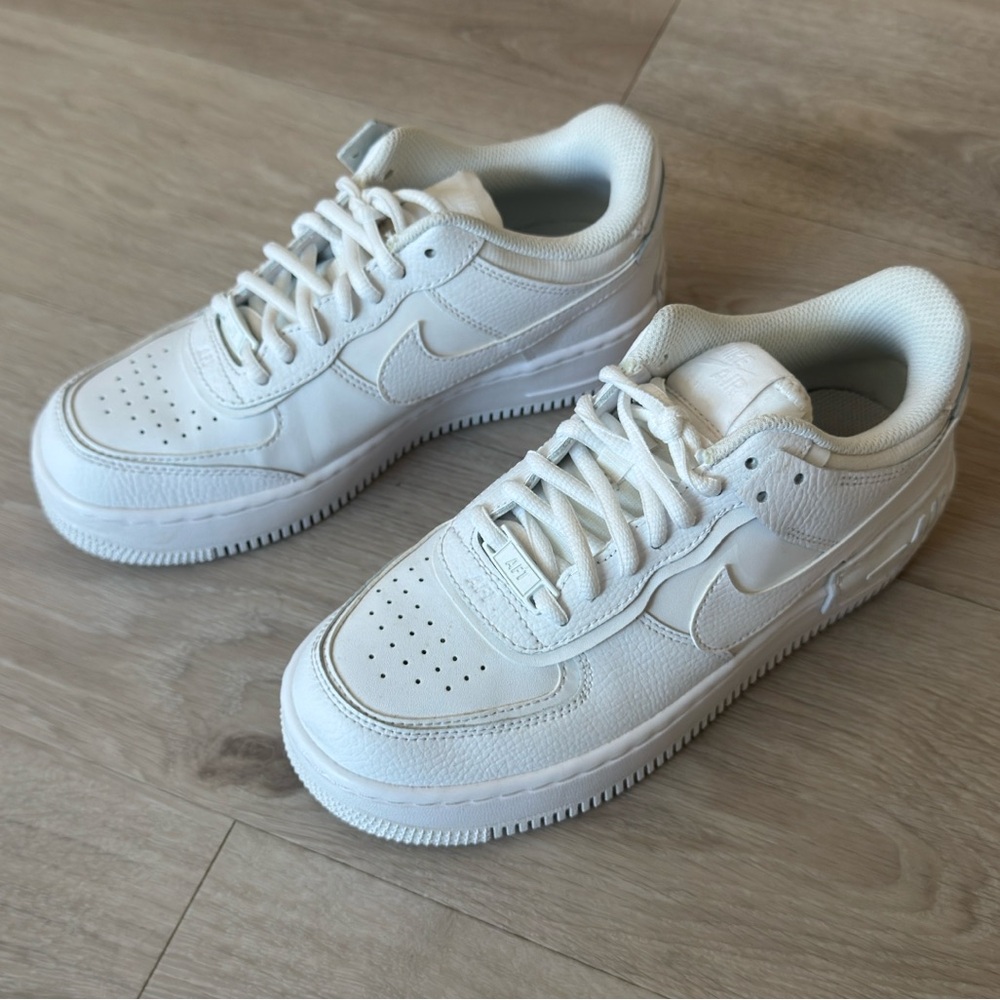 Women's Nike Air Force 1 Shadow Triple White sneakers